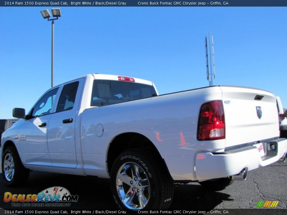 2014 Ram 1500 Express Quad Cab Bright White / Black/Diesel Gray Photo #5
