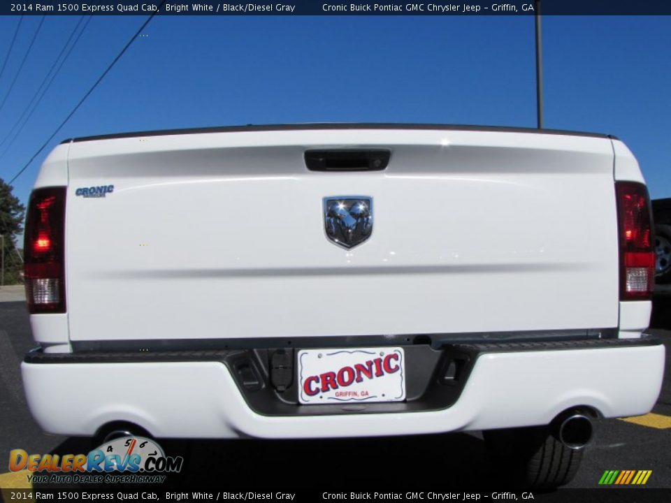 2014 Ram 1500 Express Quad Cab Bright White / Black/Diesel Gray Photo #6