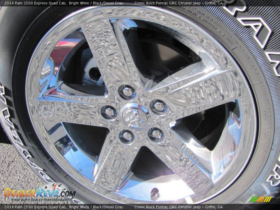 2014 Ram 1500 Express Quad Cab Bright White / Black/Diesel Gray Photo #9