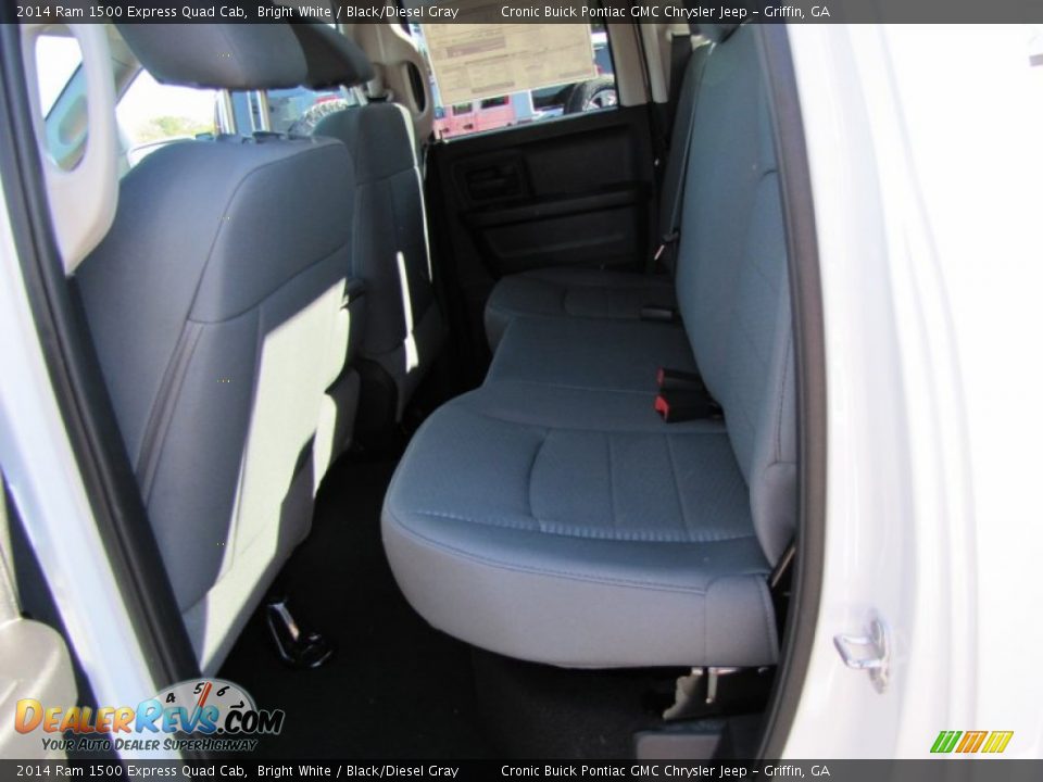 2014 Ram 1500 Express Quad Cab Bright White / Black/Diesel Gray Photo #12