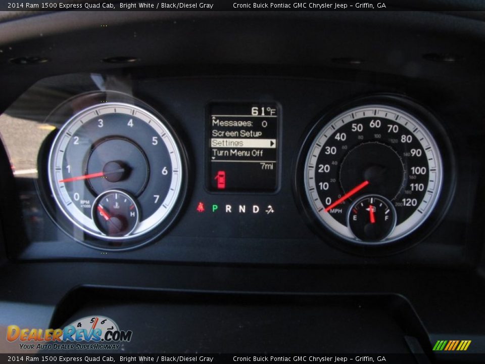 2014 Ram 1500 Express Quad Cab Bright White / Black/Diesel Gray Photo #15