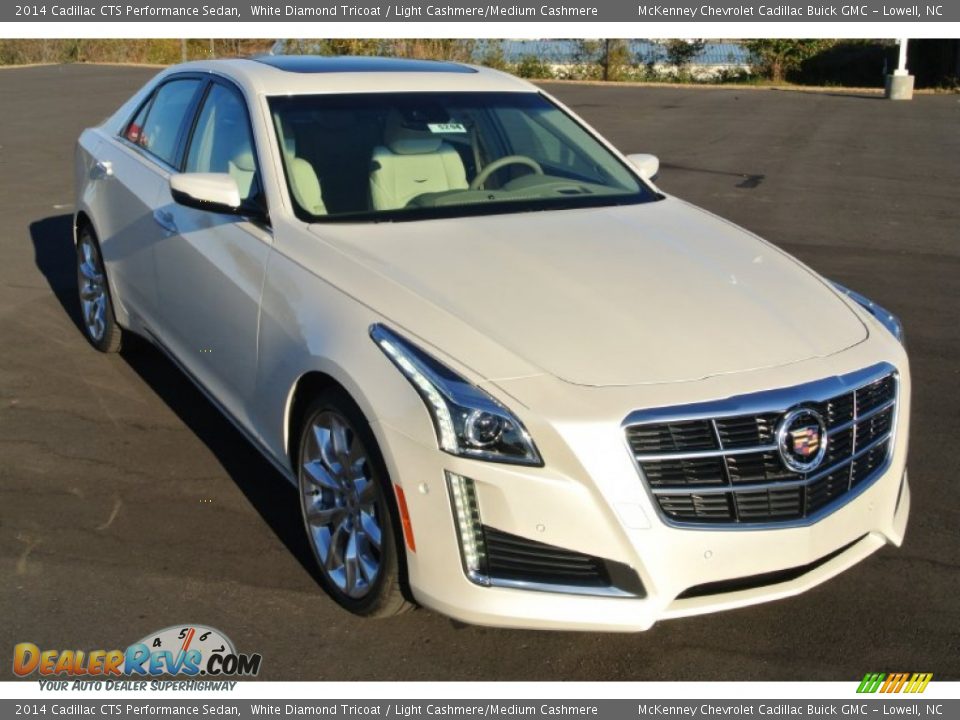 2014 Cadillac CTS Performance Sedan White Diamond Tricoat / Light Cashmere/Medium Cashmere Photo #1