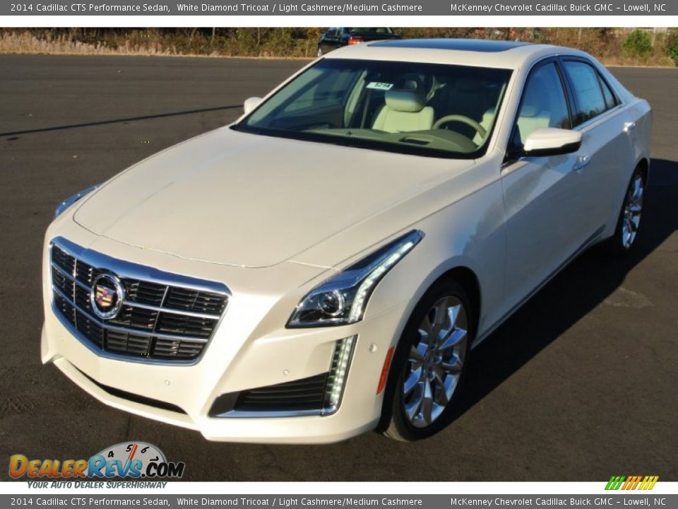 2014 Cadillac CTS Performance Sedan White Diamond Tricoat / Light Cashmere/Medium Cashmere Photo #2