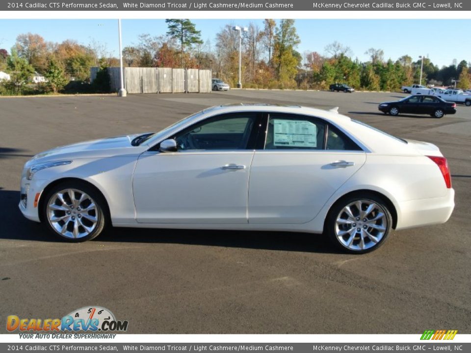 White Diamond Tricoat 2014 Cadillac CTS Performance Sedan Photo #3