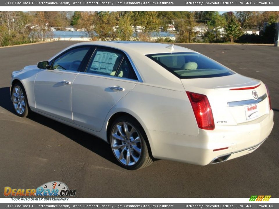 2014 Cadillac CTS Performance Sedan White Diamond Tricoat / Light Cashmere/Medium Cashmere Photo #4