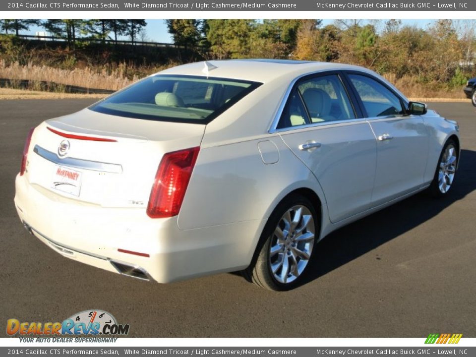 2014 Cadillac CTS Performance Sedan White Diamond Tricoat / Light Cashmere/Medium Cashmere Photo #5