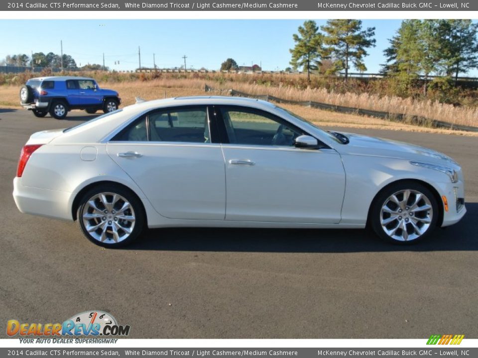 2014 Cadillac CTS Performance Sedan White Diamond Tricoat / Light Cashmere/Medium Cashmere Photo #6