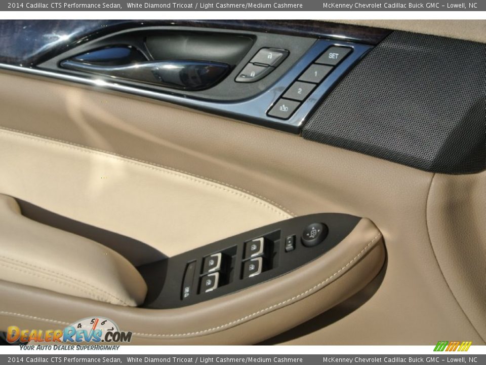 2014 Cadillac CTS Performance Sedan White Diamond Tricoat / Light Cashmere/Medium Cashmere Photo #11