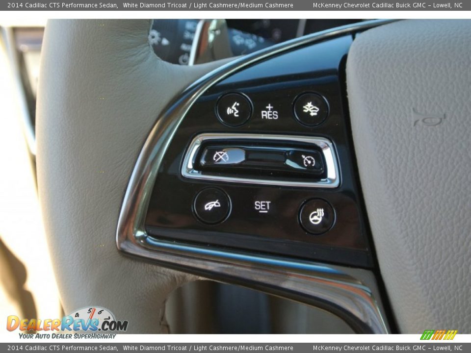 2014 Cadillac CTS Performance Sedan White Diamond Tricoat / Light Cashmere/Medium Cashmere Photo #15