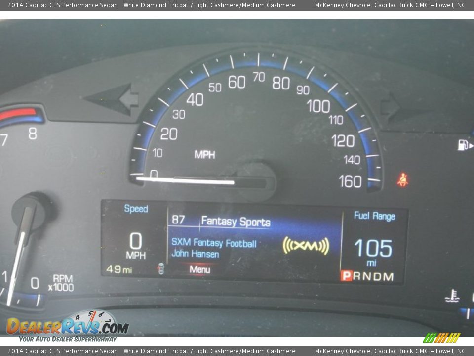 2014 Cadillac CTS Performance Sedan White Diamond Tricoat / Light Cashmere/Medium Cashmere Photo #16