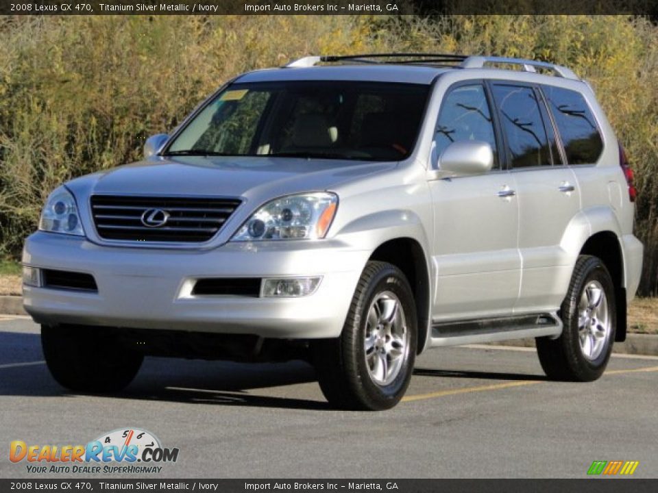 2008 Lexus GX 470 Titanium Silver Metallic / Ivory Photo #10