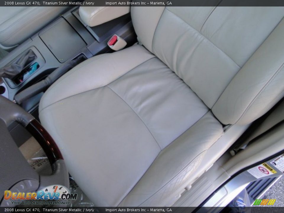 2008 Lexus GX 470 Titanium Silver Metallic / Ivory Photo #16