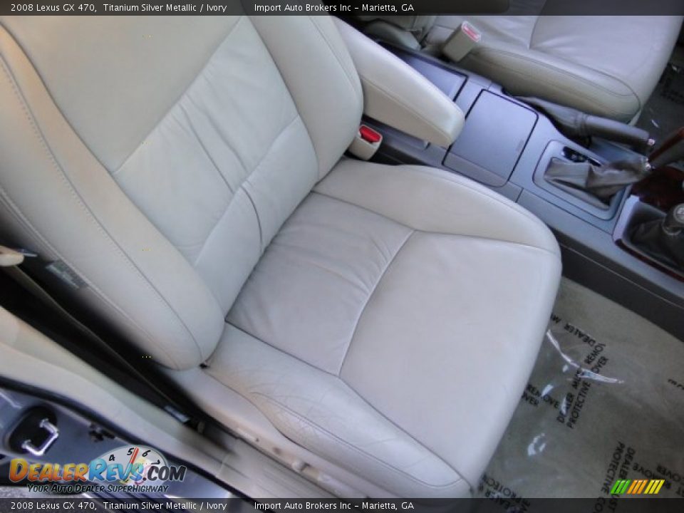 2008 Lexus GX 470 Titanium Silver Metallic / Ivory Photo #17