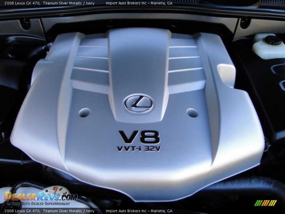 2008 Lexus GX 470 Titanium Silver Metallic / Ivory Photo #27