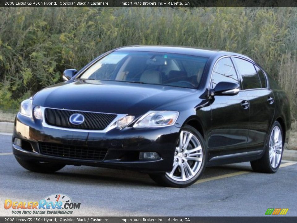 2008 Lexus GS 450h Hybrid Obsidian Black / Cashmere Photo #1
