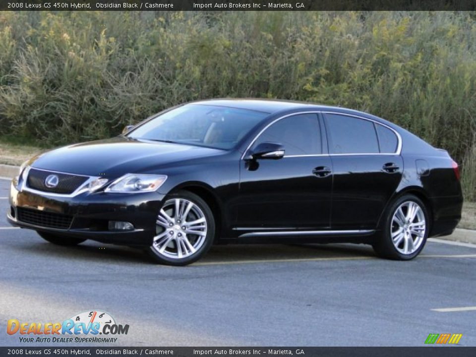 2008 Lexus GS 450h Hybrid Obsidian Black / Cashmere Photo #3