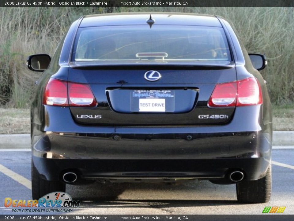 2008 Lexus GS 450h Hybrid Obsidian Black / Cashmere Photo #7