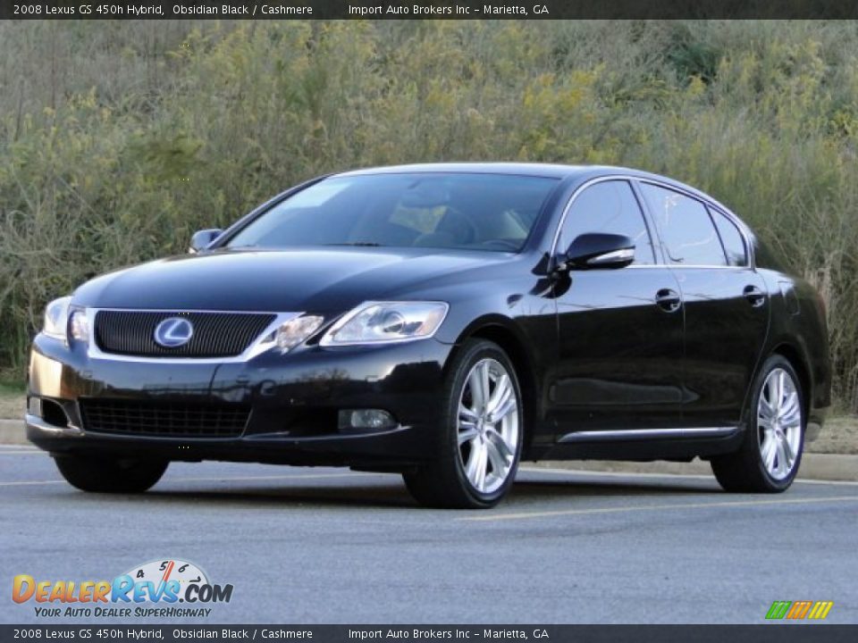 2008 Lexus GS 450h Hybrid Obsidian Black / Cashmere Photo #10