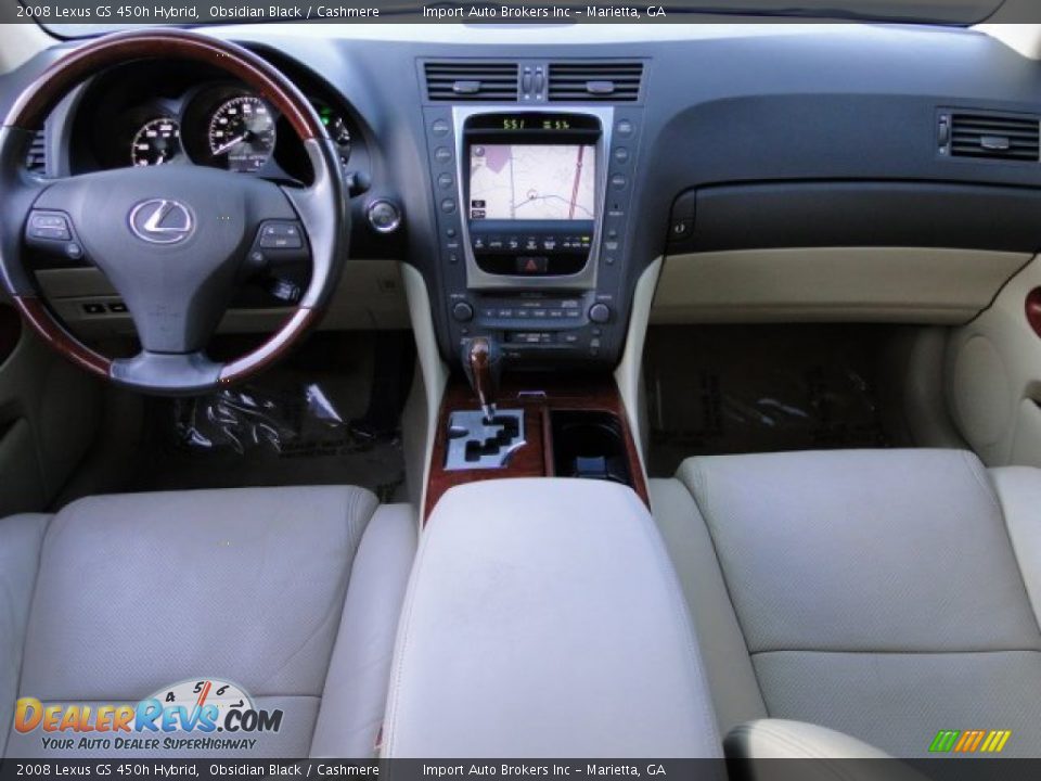 2008 Lexus GS 450h Hybrid Obsidian Black / Cashmere Photo #12