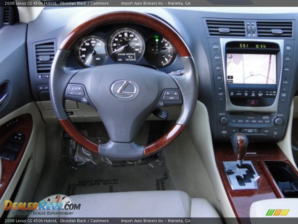 2008 Lexus GS 450h Hybrid Obsidian Black / Cashmere Photo #13