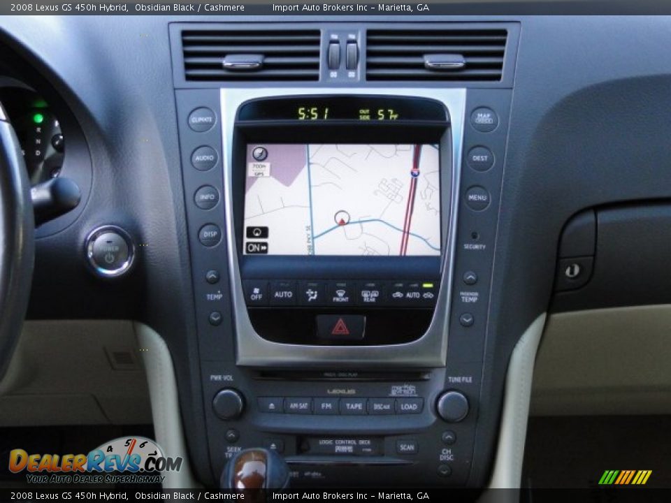 2008 Lexus GS 450h Hybrid Obsidian Black / Cashmere Photo #17