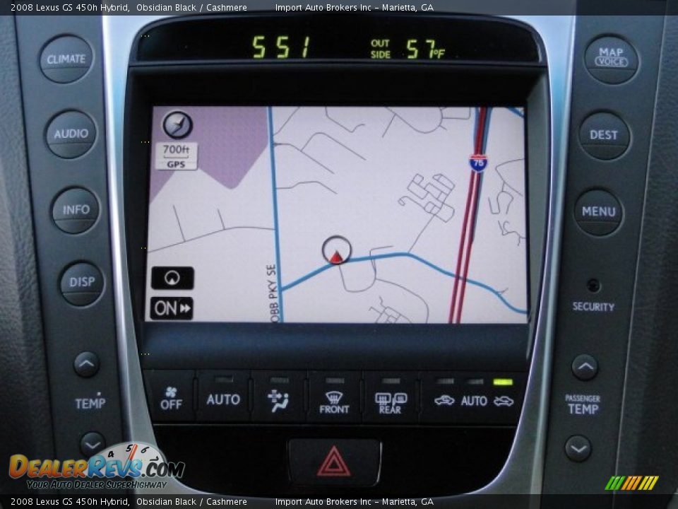 2008 Lexus GS 450h Hybrid Obsidian Black / Cashmere Photo #18