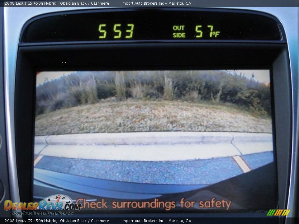 2008 Lexus GS 450h Hybrid Obsidian Black / Cashmere Photo #19