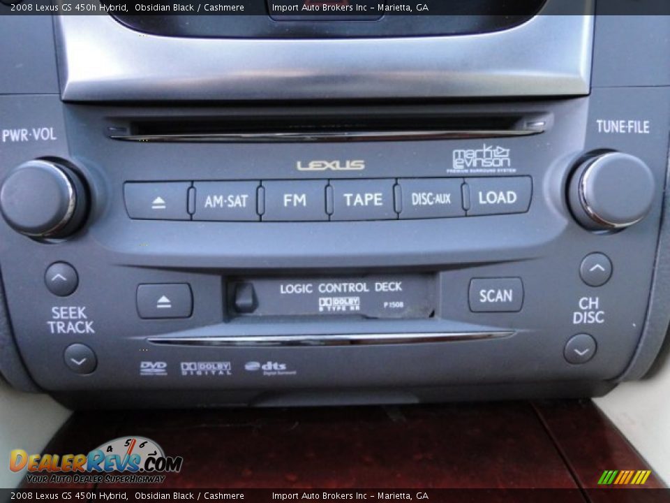 2008 Lexus GS 450h Hybrid Obsidian Black / Cashmere Photo #20