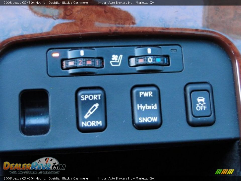 2008 Lexus GS 450h Hybrid Obsidian Black / Cashmere Photo #22
