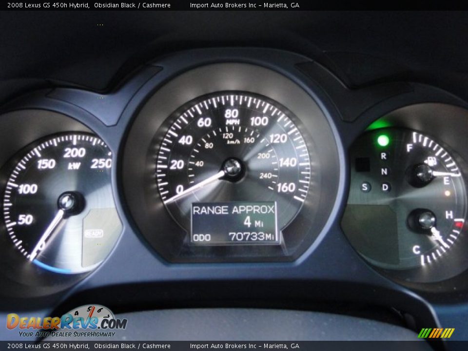 2008 Lexus GS 450h Hybrid Obsidian Black / Cashmere Photo #24