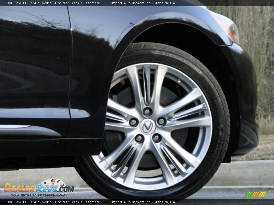 2008 Lexus GS 450h Hybrid Obsidian Black / Cashmere Photo #28