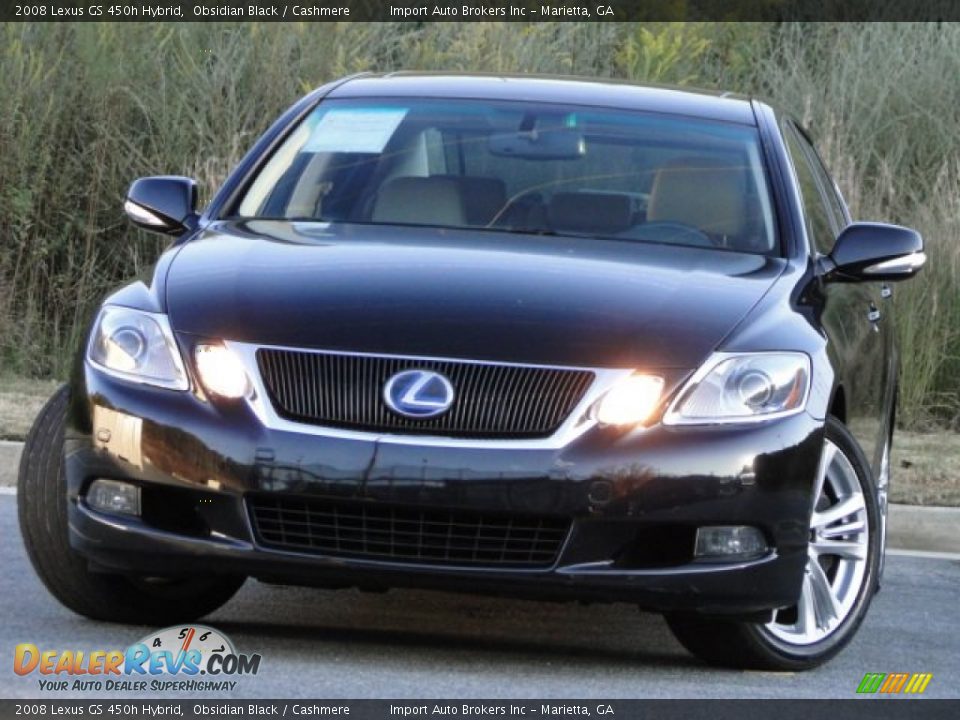 2008 Lexus GS 450h Hybrid Obsidian Black / Cashmere Photo #33