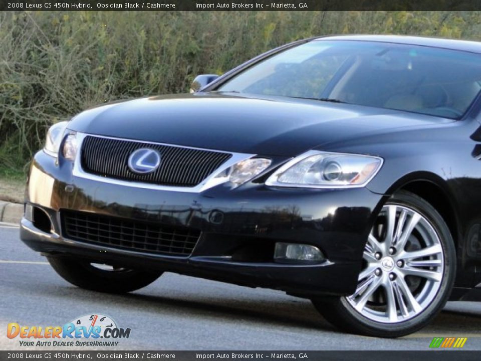 2008 Lexus GS 450h Hybrid Obsidian Black / Cashmere Photo #35