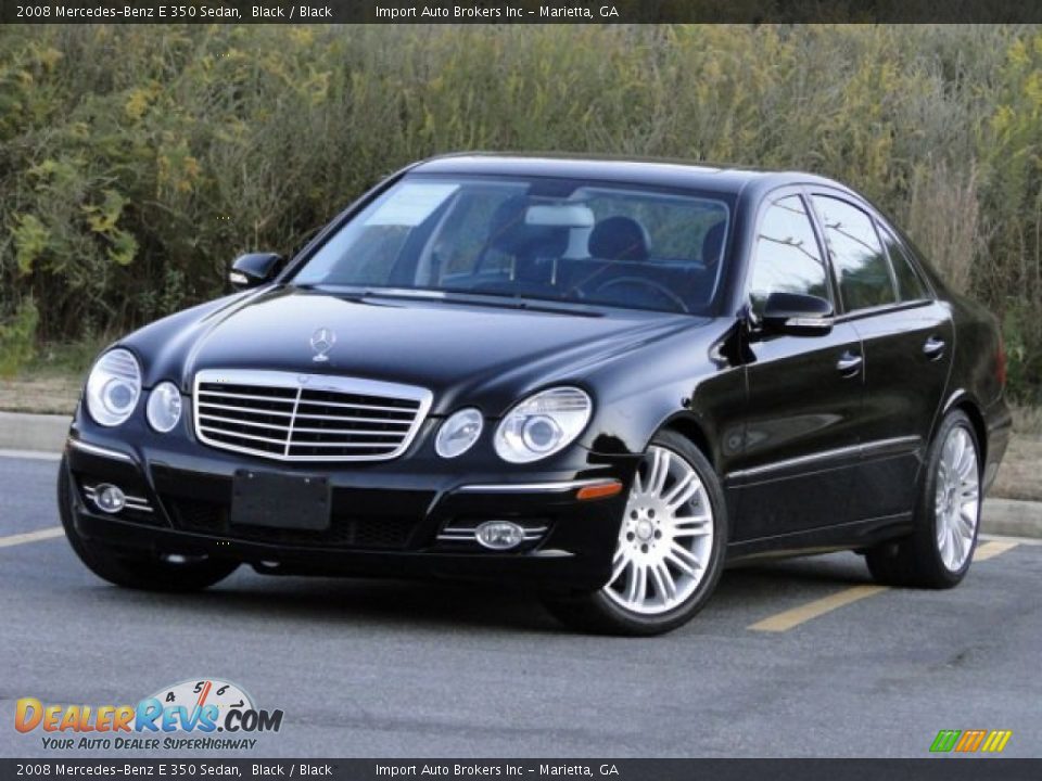 2008 Mercedes-Benz E 350 Sedan Black / Black Photo #1