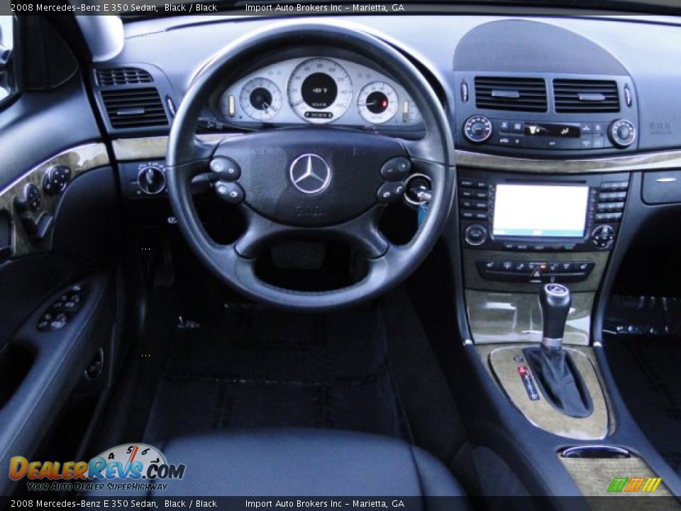 2008 Mercedes-Benz E 350 Sedan Black / Black Photo #14