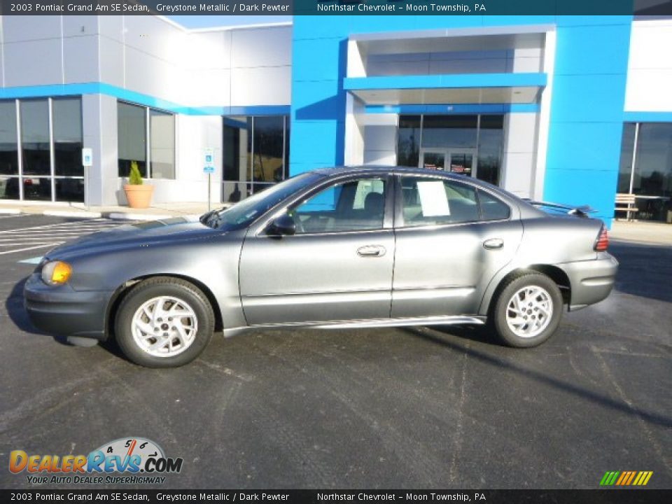 2003 Pontiac Grand Am SE Sedan Greystone Metallic / Dark Pewter Photo #2