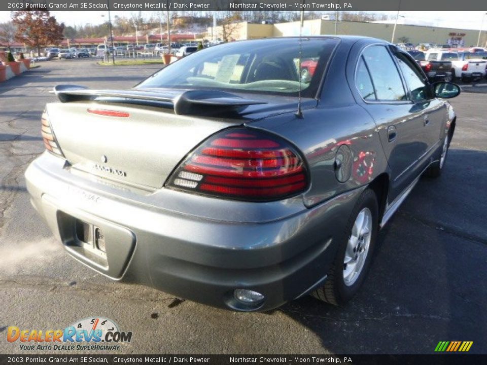 2003 Pontiac Grand Am SE Sedan Greystone Metallic / Dark Pewter Photo #5