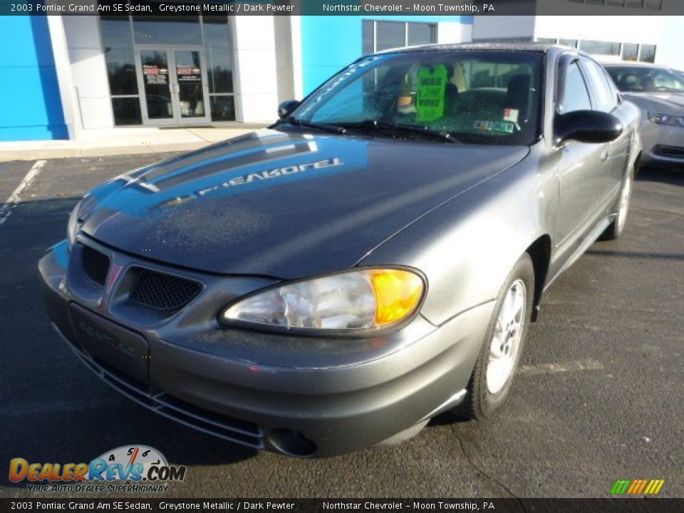 2003 Pontiac Grand Am SE Sedan Greystone Metallic / Dark Pewter Photo #8