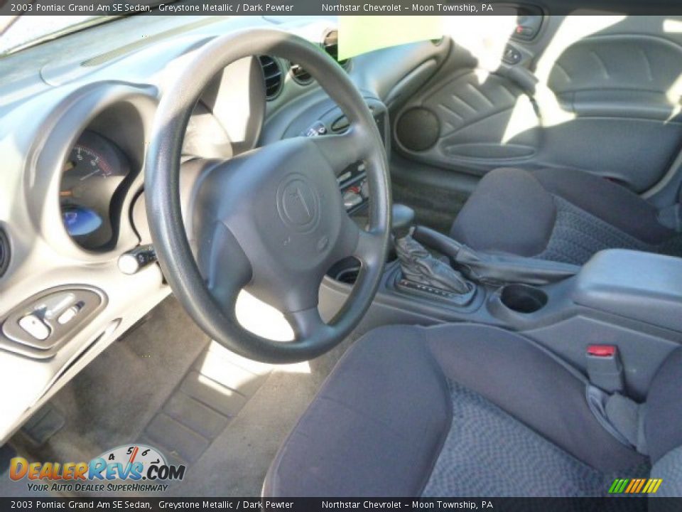 2003 Pontiac Grand Am SE Sedan Greystone Metallic / Dark Pewter Photo #15
