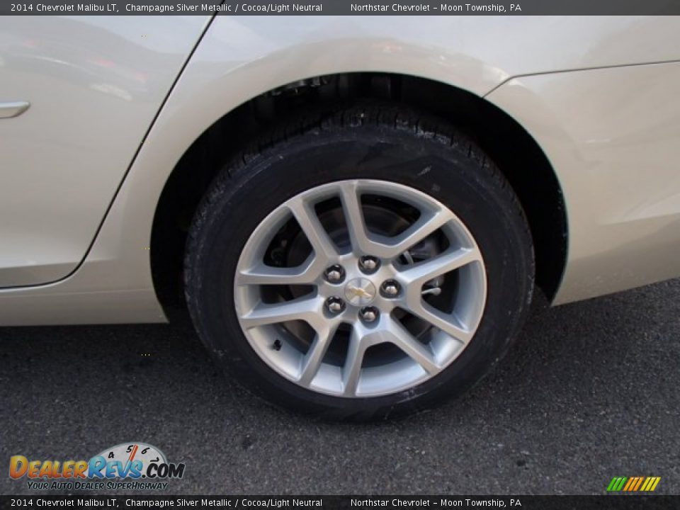 2014 Chevrolet Malibu LT Champagne Silver Metallic / Cocoa/Light Neutral Photo #9