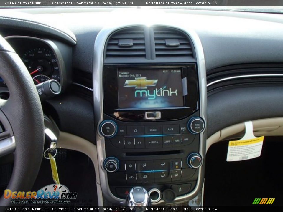2014 Chevrolet Malibu LT Champagne Silver Metallic / Cocoa/Light Neutral Photo #15