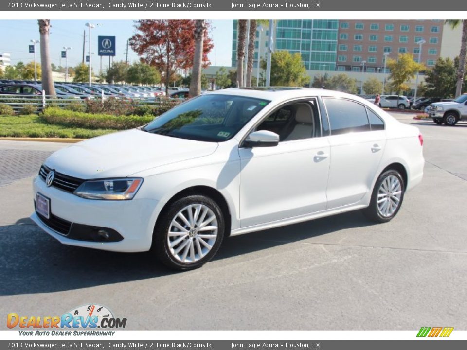 2013 Volkswagen Jetta SEL Sedan Candy White / 2 Tone Black/Cornsilk Photo #2