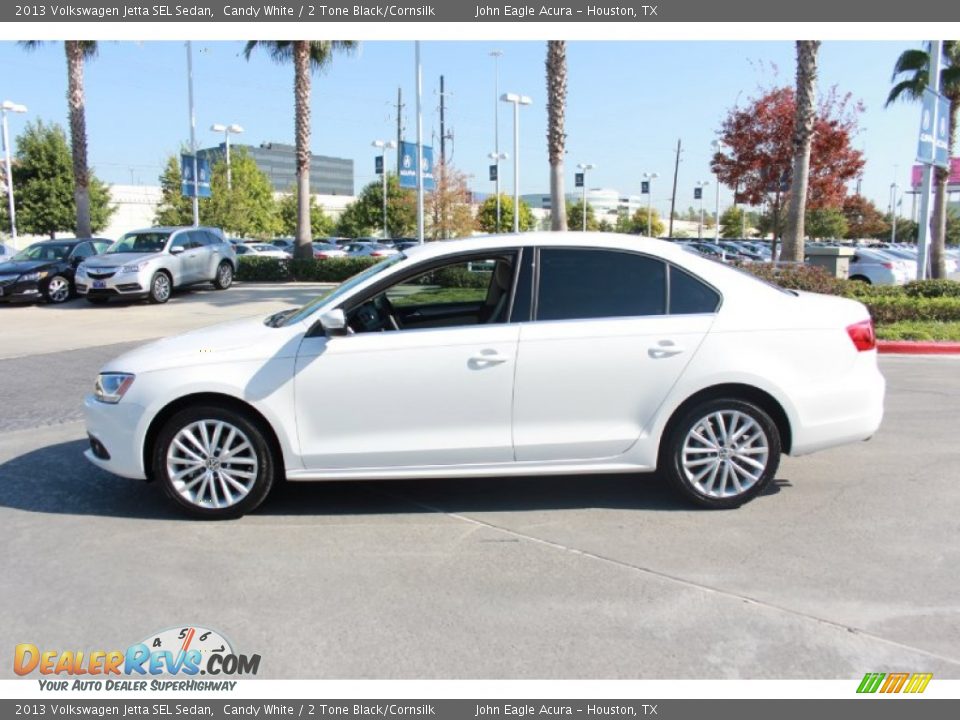 2013 Volkswagen Jetta SEL Sedan Candy White / 2 Tone Black/Cornsilk Photo #5
