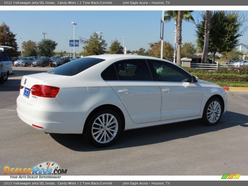 2013 Volkswagen Jetta SEL Sedan Candy White / 2 Tone Black/Cornsilk Photo #8