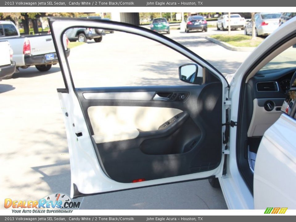 2013 Volkswagen Jetta SEL Sedan Candy White / 2 Tone Black/Cornsilk Photo #9