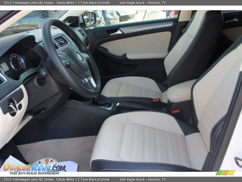 2013 Volkswagen Jetta SEL Sedan Candy White / 2 Tone Black/Cornsilk Photo #10