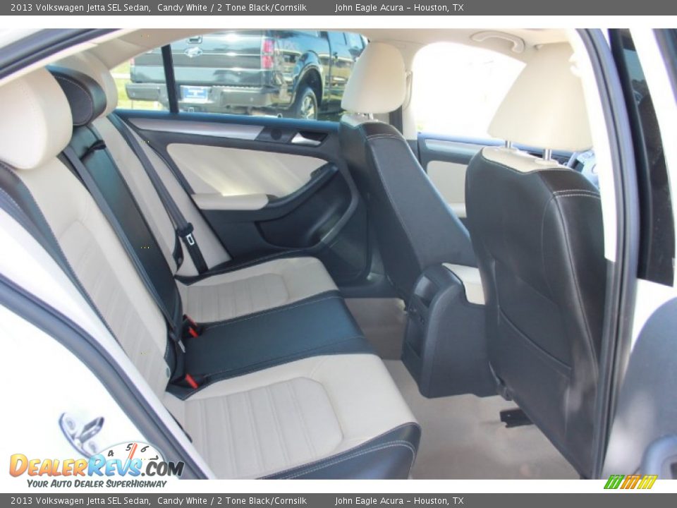 2013 Volkswagen Jetta SEL Sedan Candy White / 2 Tone Black/Cornsilk Photo #14