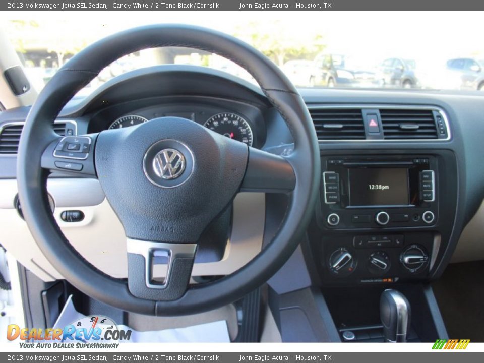 2013 Volkswagen Jetta SEL Sedan Candy White / 2 Tone Black/Cornsilk Photo #21
