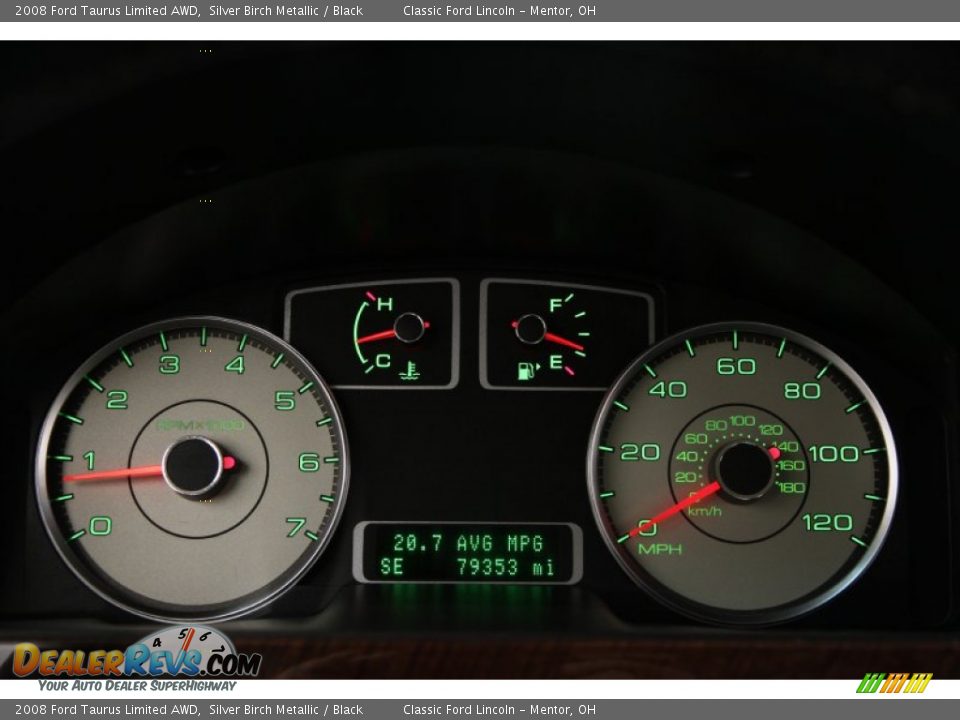 2008 Ford Taurus Limited AWD Silver Birch Metallic / Black Photo #8
