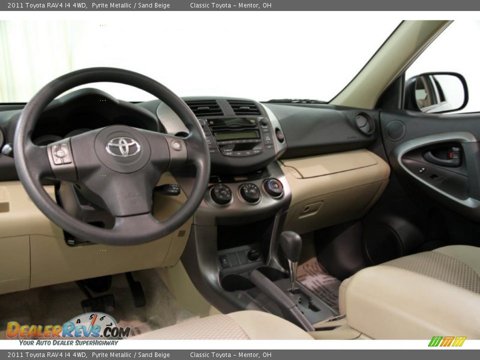 2011 Toyota RAV4 I4 4WD Pyrite Metallic / Sand Beige Photo #6